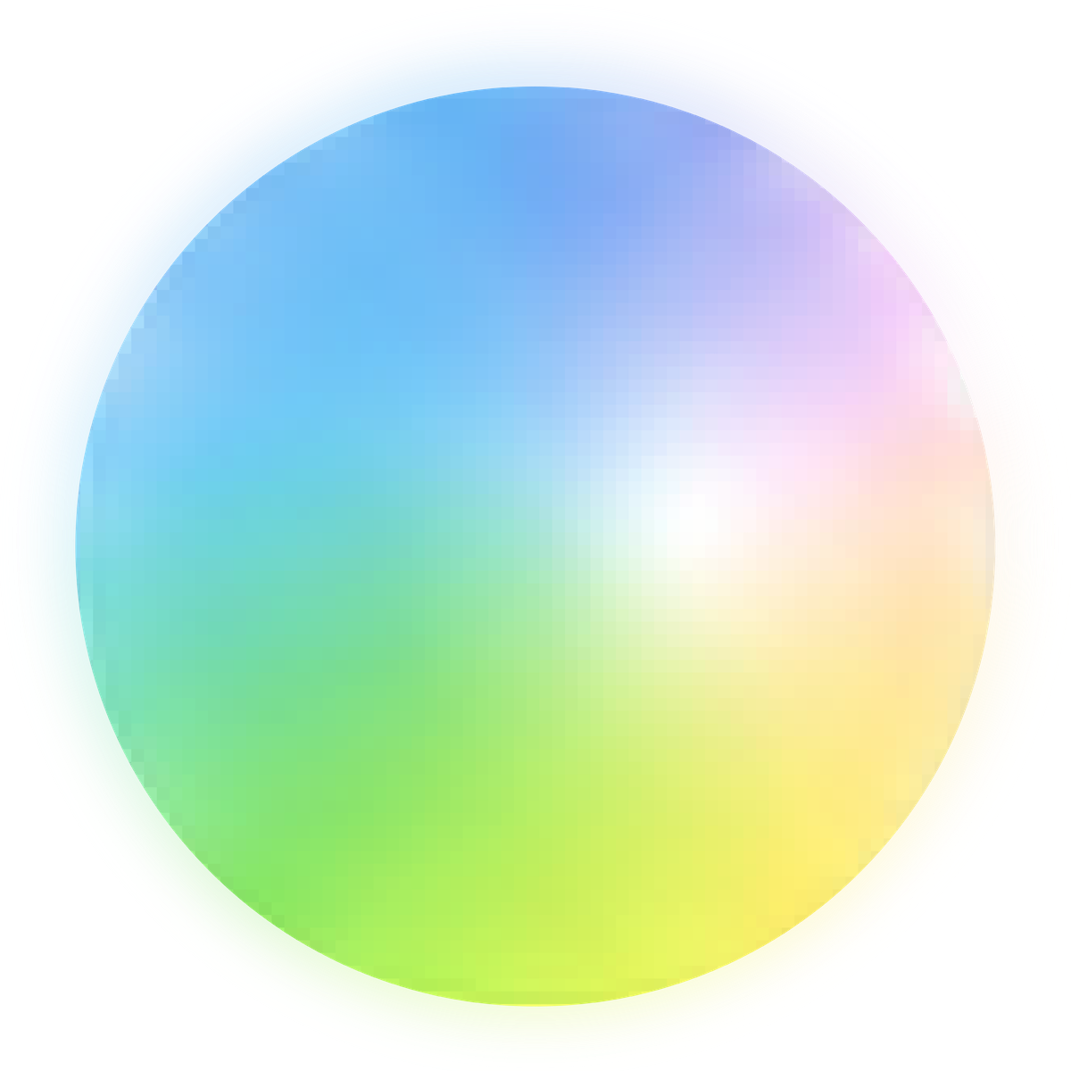 The Glow Core, a luminous pastel orb